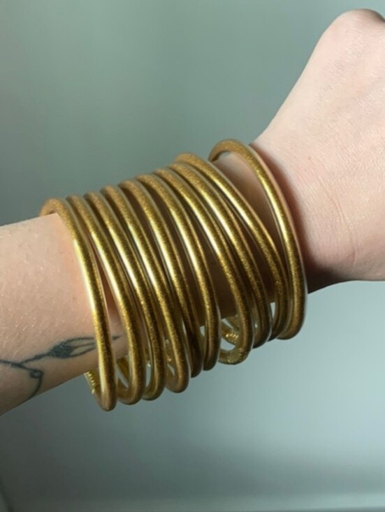 Jewelry - Gold Coil Bangle Bracelet Set - Women